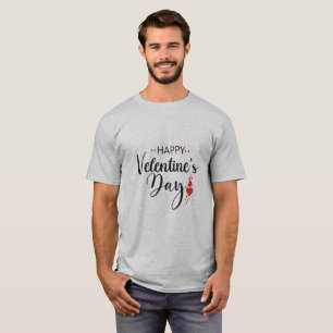T-shirt Joyeuse Saint Valentin avec typographie d'amour ro
