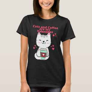 T-shirt Joyeuse Saint Valentin Drôle Café Chat