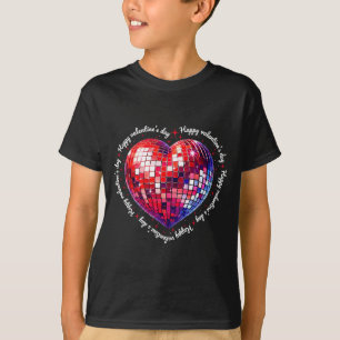 T-shirt Joyeuse Saint-Valentin Drôle Coquette Rouge Disco 