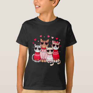T-shirt Joyeuse Saint Valentin Mignonne Femme Chat