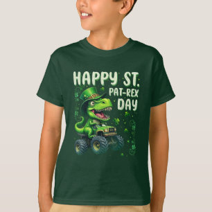 T-shirt Joyeuse St. Pat Trex Day Dinosaure aux Trèfles