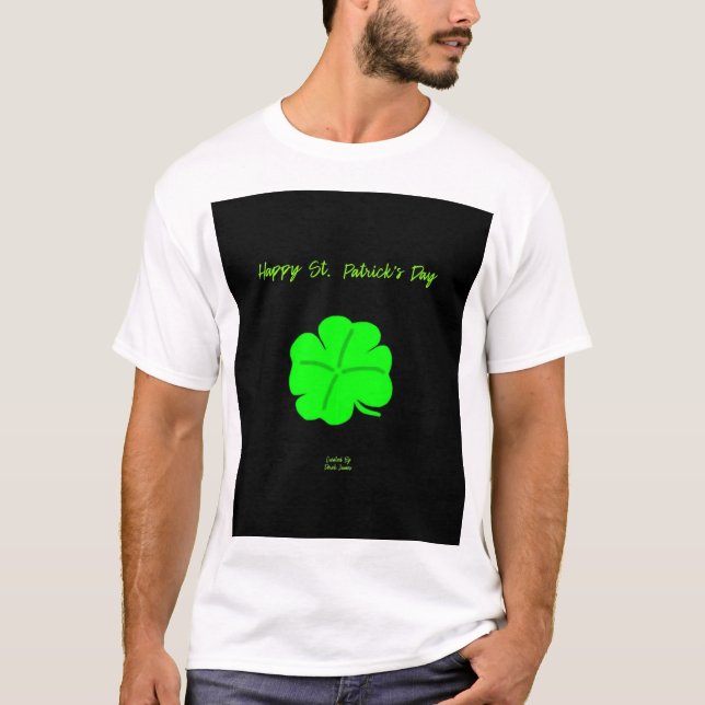 T-shirt Joyeuse St. Patrick's Day Homme's White Basic T Sh (Devant)
