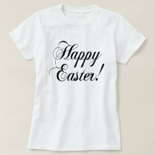 T-shirt Joyeuse Typographie de Pâques Elégante