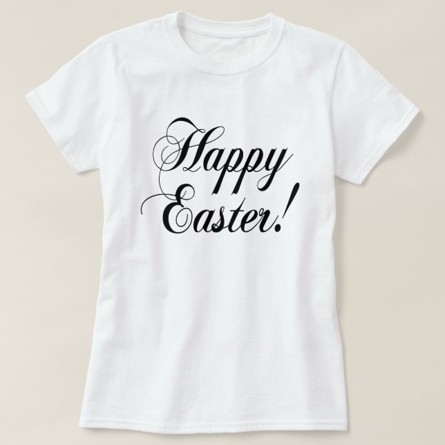 T-shirt Joyeuse Typographie de Pâques Elégante (Design devant)