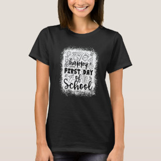 T-shirt Joyeuse typographie du premier jour d'école Profes