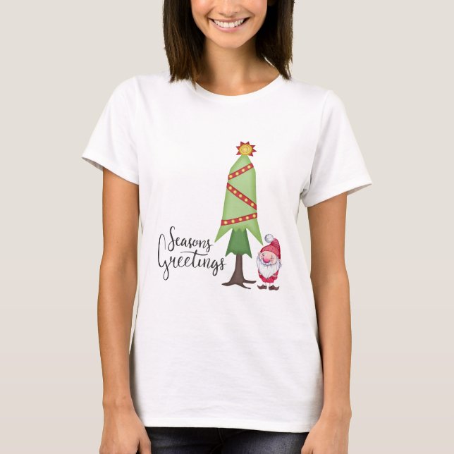 T-shirt Joyeuses Fêtes Gnome (Devant)