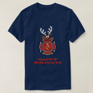 T-shirt Joyeuses fêtes Reindeer Tremont Fire Department