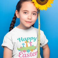 Joyeuses Fleurs de Pâques Croix Chrétienne Enfants
