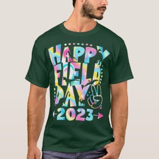 T-shirt Joyeuses journées de terrain Tie Dye Cute Dinosaur