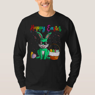 T-shirt Joyeuses Lunettes de visage lapin de Pâques Femmes
