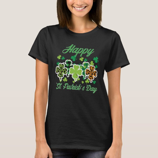 T-shirt Joyeuses Motifs Jours de la Saint Patrick de Saint (Devant)