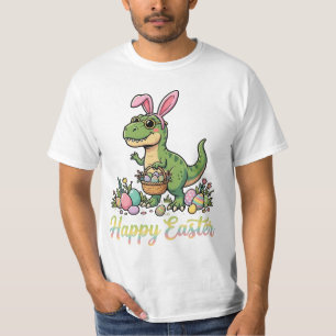 T-shirt Joyeuses Pâques Dinosaure Lapin Mignon Dino 