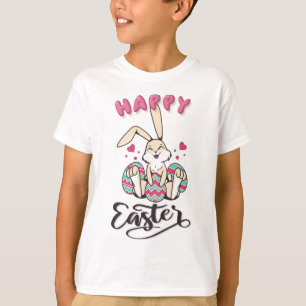 T-shirt Joyeuses Pâques du lapin de Pâques adorable