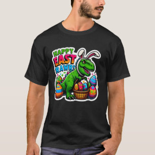 T-shirt Joyeuses Pâques Est Rôo Pâques T-Rex Dinosaure Œuf