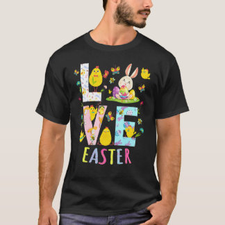 T-shirt Joyeuses Pâques Lapin d'œuf de Pâques Poulet Papil