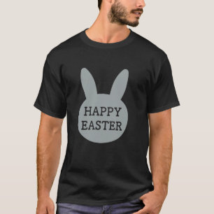T-shirt Joyeuses Pâques Lapin Gris Festival de Printemps D
