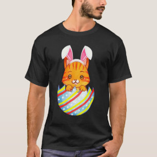 T-shirt Joyeuses Pâques Lapin Mignon Chat Œufs Panier Homm