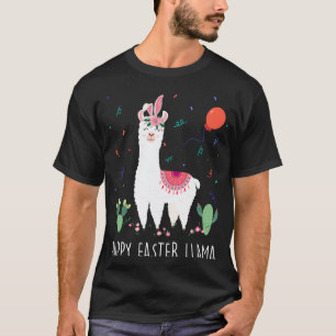 T-shirt Joyeuses Pâques Llama Oreilles de Lapin Fleur Mign