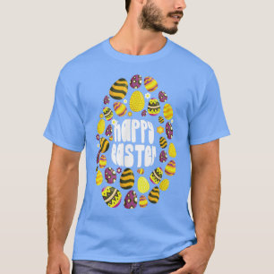 T-shirt Joyeuses Pâques Pour Les Oeufs Colorés De Pâques J