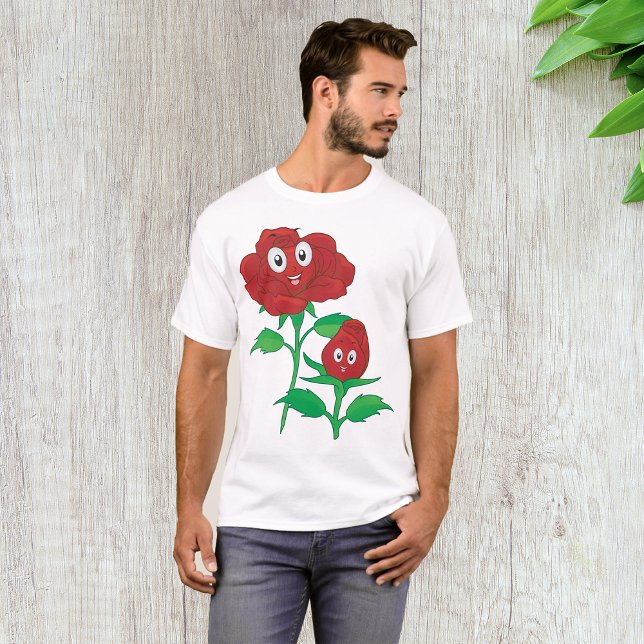 T-shirt Joyeuses roses rouges (Créateur téléchargé)