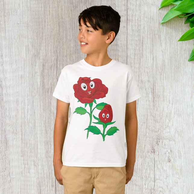 T-shirt Joyeuses roses rouges (Créateur téléchargé)
