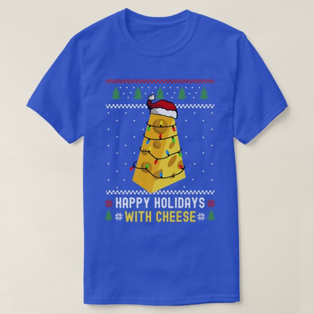 T-shirt Joyeuses Vacances Avec Cheese Christmas Cheeseburg (Design devant)
