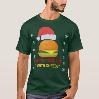 T-shirt Joyeuses Vacances Avec Cheeseburger