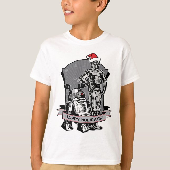 T-shirt Joyeuses Vacances De R2-D2 & C-2PO (Devant)