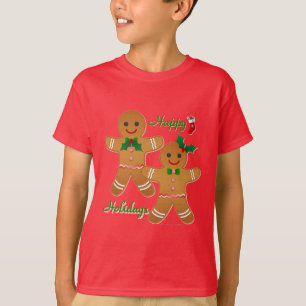 T-shirt Joyeuses vacances Gingerbread Homme garçon fille