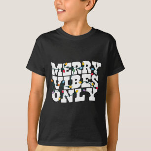 T-shirt Joyeuses Vibes seulement lumières de Noël Wavavy T