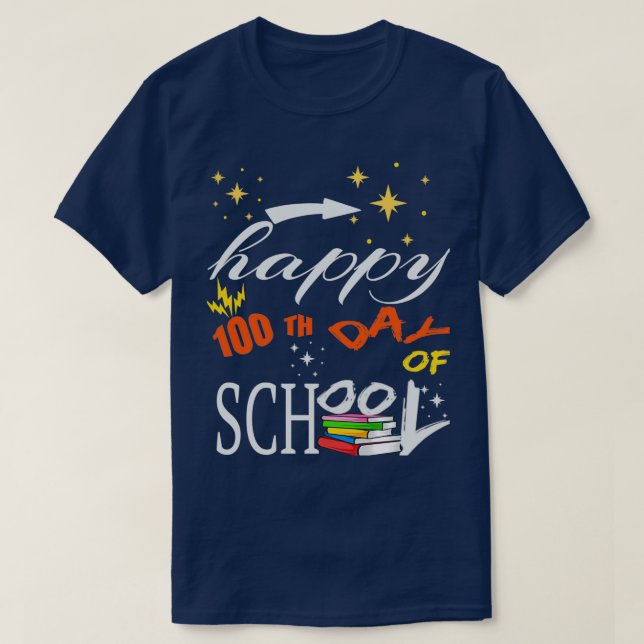T-shirt Joyeux 100 e jour de l'école 5 (Design devant)