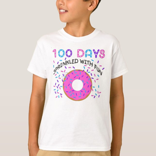 T-shirt Joyeux 100 Jours de l'école amusante parsemé de pl (Devant)