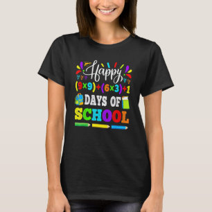 T-shirt Joyeux 100 Jours D'école 100e Équation Mathématiqu