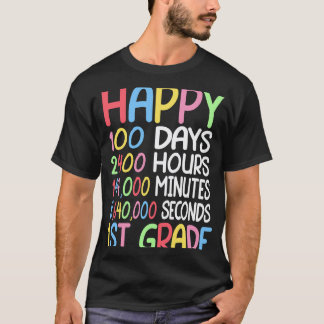 T-shirt Joyeux 100 Jours D'École Élève Enseignant 1re Anné
