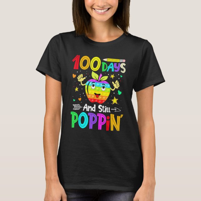 T-shirt Joyeux 100 Jours D'École Et Toujours Poppin 100E J (Devant)