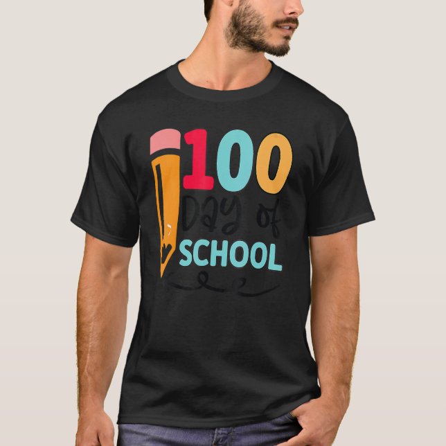 T-shirt Joyeux 100 Jours D'École Garçons Filles Gardergart (Devant)