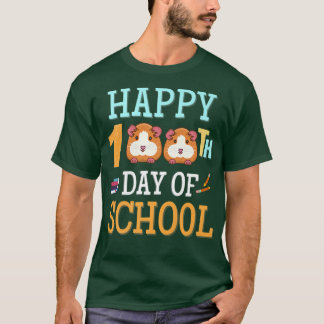 T-shirt Joyeux 100 Jours D'École Guinée Cochon Parfait Pou
