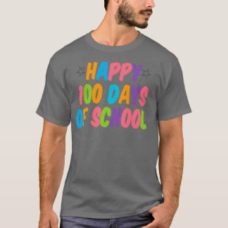 T-shirt Joyeux 100 Jours d'école pour enseignant pour enfa
