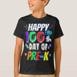 T-shirt Joyeux 100e jour de cadeau scolaire 100 jours de P