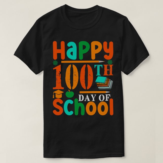 T-shirt Joyeux 100e jour de l'école 8 1 (Design devant)