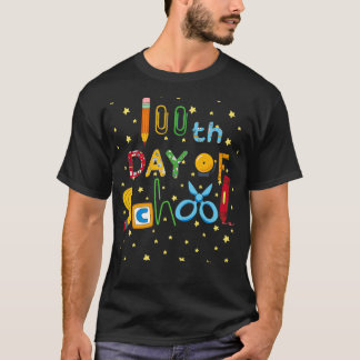 T-shirt Joyeux 100e jour de l'école pour enfants enseignan