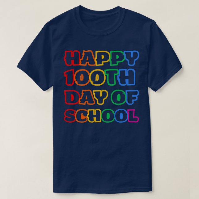 T-shirt Joyeux 100e Jour de l'école pour l'idée cadeau (Design devant)