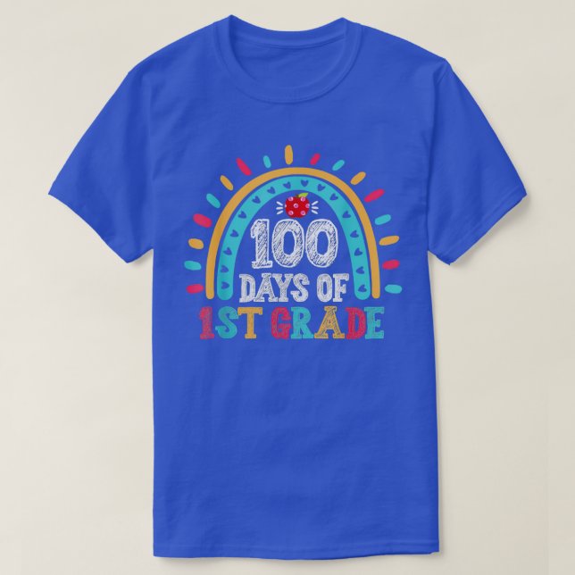 T-shirt Joyeux 100e jour de l'école Première 1ère classe E (Design devant)