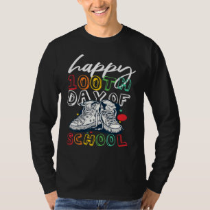 T-shirt Joyeux 100e jour d'école Enseignant Élèves Heureux