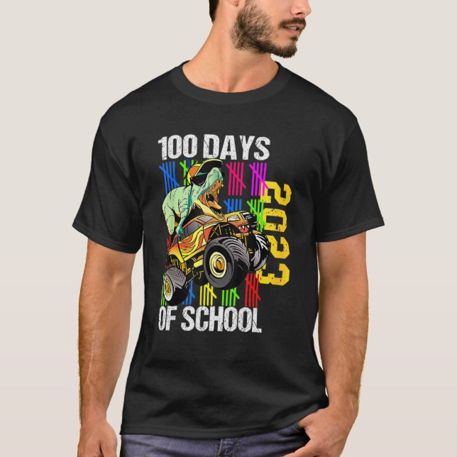 T-shirt Joyeux 100e jour d'école enseignants écrasant 100  (Devant)
