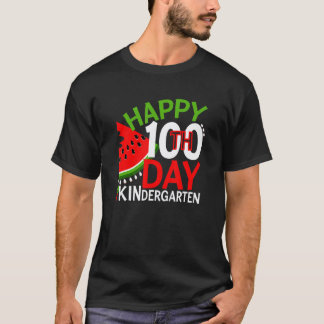 T-shirt Joyeux 100e jour d'école maternelle Enseignant Pas