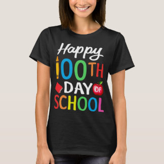 T-shirt Joyeux 100e jour d'école pour enseignant ou enfant