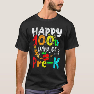 T-shirt Joyeux 100e jour d'enseignant de pré-maternelle 1