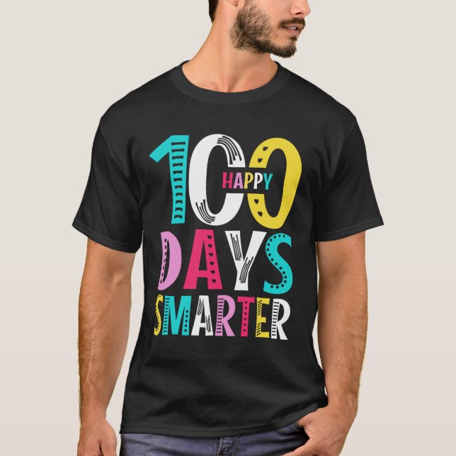 T-shirt Joyeux 100e jour d'enseignants de l'école 100 jour (Devant)