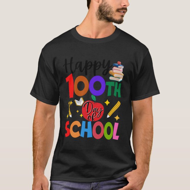 T-shirt Joyeux 100E Jour D'Enseignants Étudiants 100 Da (Devant)